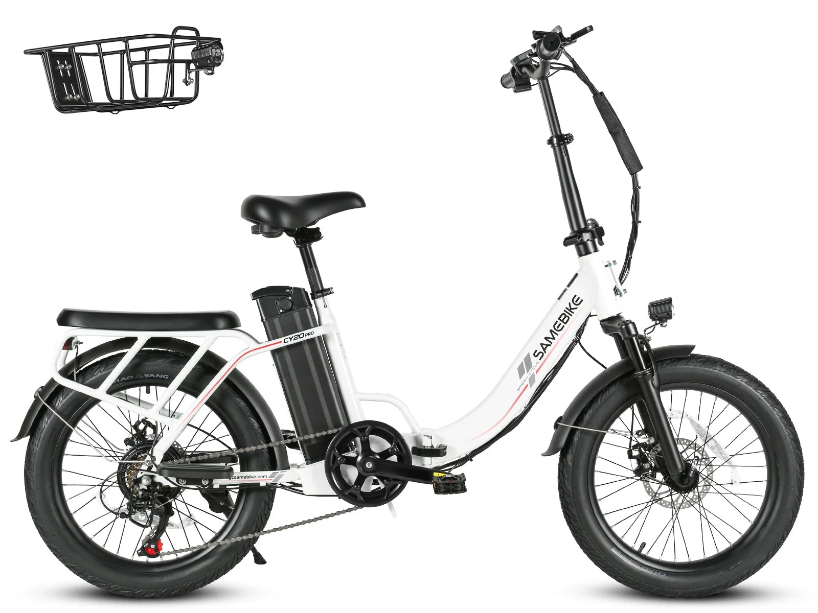 SAMEBIKE CY20 Pro i Hvid